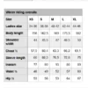 Karslund riding overall sizechart