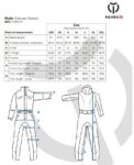 Sizechart Eques Deluxe overall