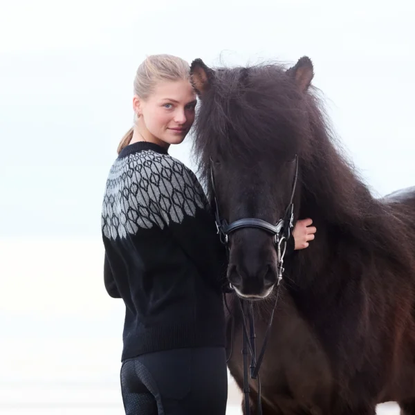 EQ KL Magda Ladies Knitted Sweater – Kingsland Equestrian black2