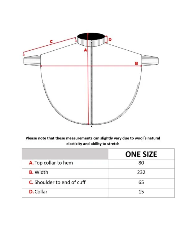 Isar-poncho_size-chart